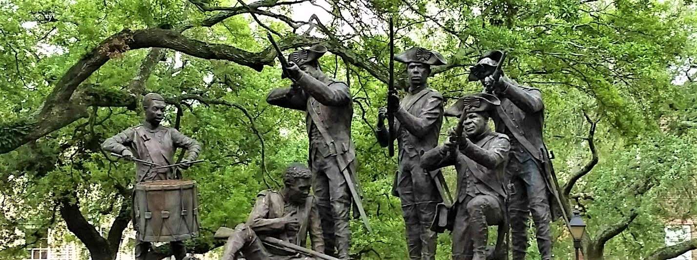 Monument to the Chasseurs Volontaires de Saint-Domingue in Savannah, Franklin Square