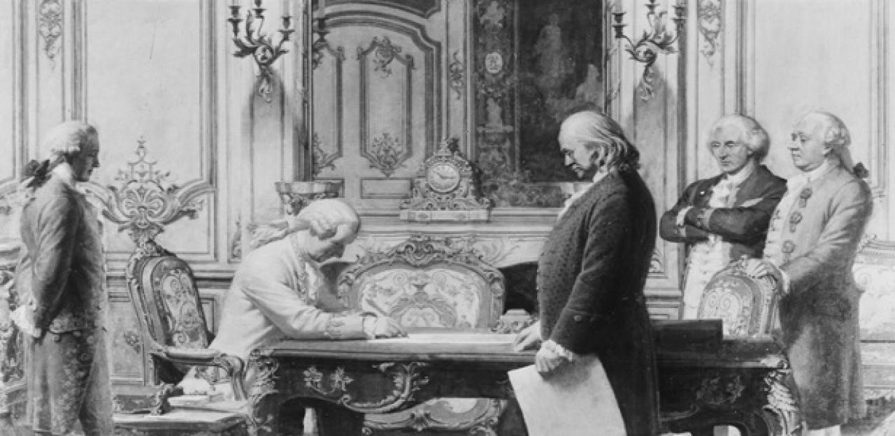 Signature du traité d’alliance franco-américaine, le 6 février 1778, à Paris