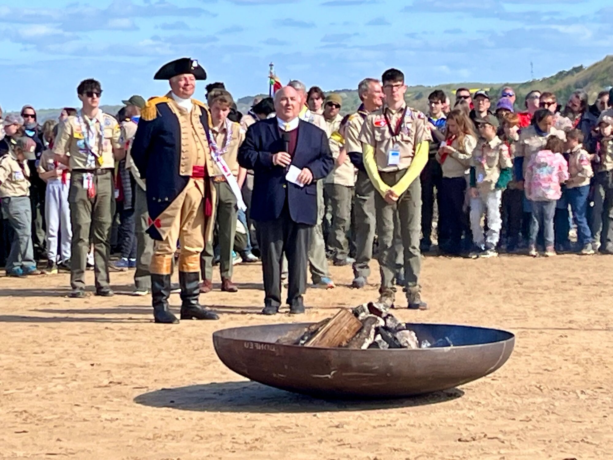Nos « Compatriots » avec les Scouts américains à Omaha Beach